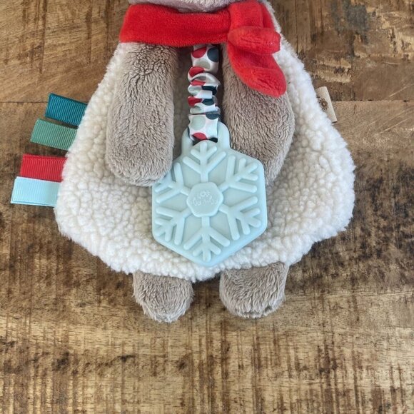 Itzy Ritzy Lovey Reindeer Textured Teether Soother Sherpa Tags Crinkle Arms Toy - Picture 3 of 7